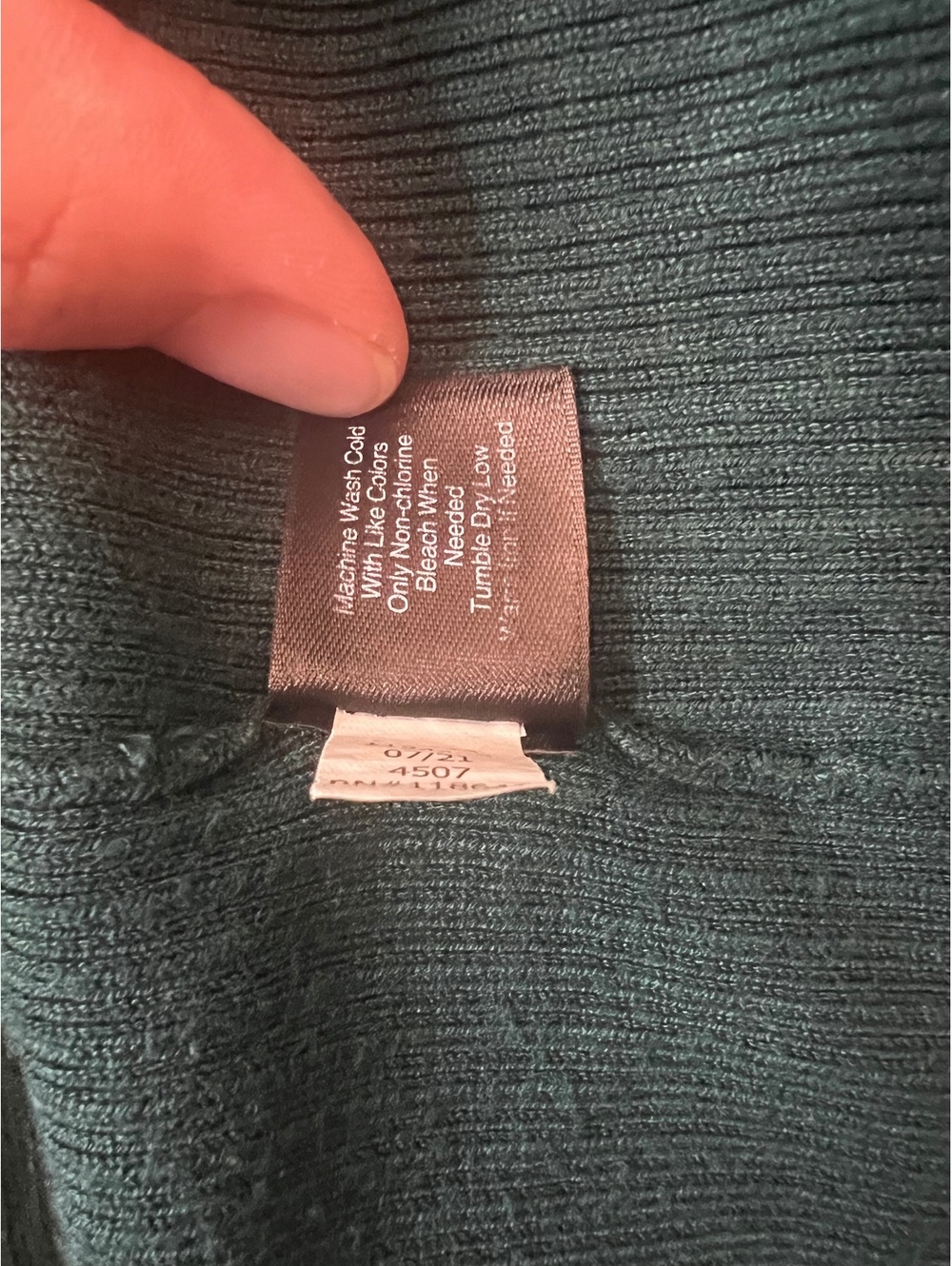 Lane Bryant Dark Teal Ribbed Cold Shoulder Mock Neck Sweater Size 22/24 Fall - Picture 8 of 8